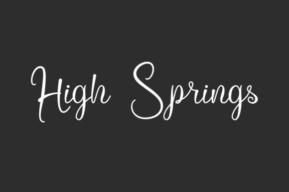 High Springs Script Font for Creative Projects